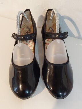 Capezio| Classic Mary Jane Patent Shoes In Black Tele Tone Tap Dance Shoes Sz.11
